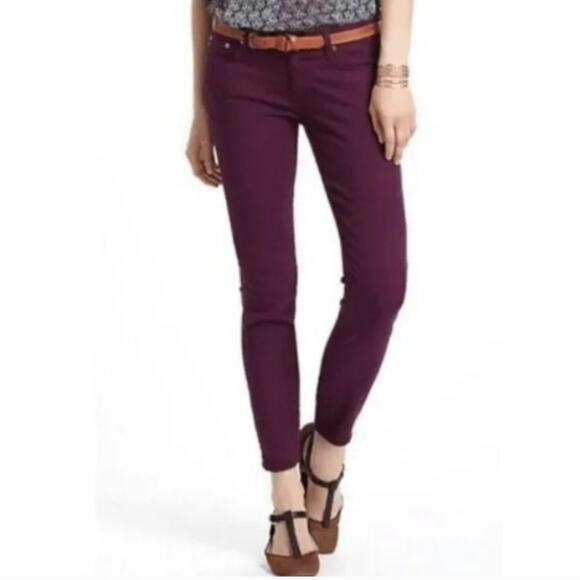 AG Jeans Stevie Ankle Slim Straight Leg Jeans Purple Y2K Adriano Goldschmied 26R - Picture 1 of 7